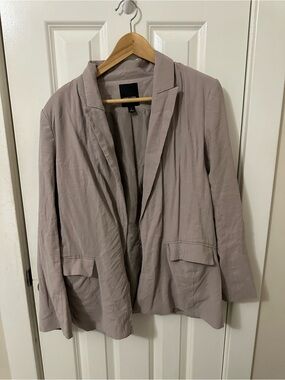 Simply Vera Wang open front lightweight blazer tan